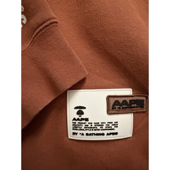 AAPE FANCY CREW NECK SWEATER MENS MEDIUM ORANGE - Picture 5 of 16